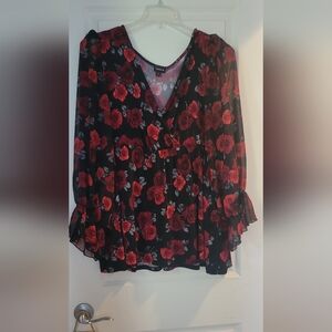 NWOT Torrid Rose Blouse